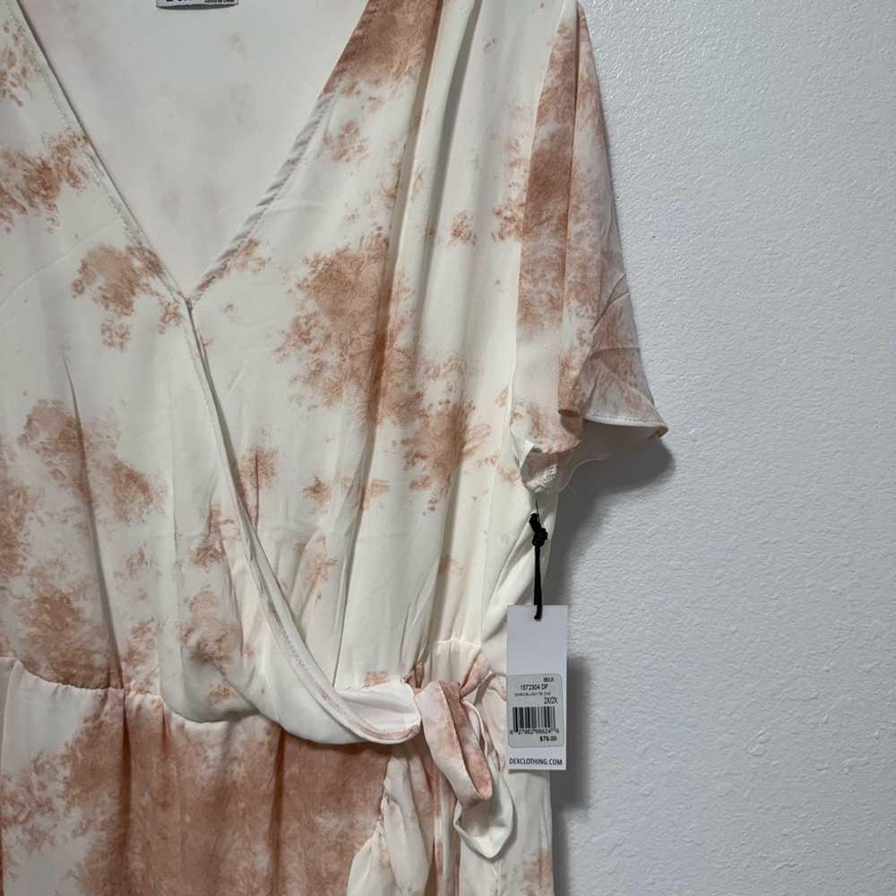 Dex Pink and Cream High Low Dress - Picture 12 of 13